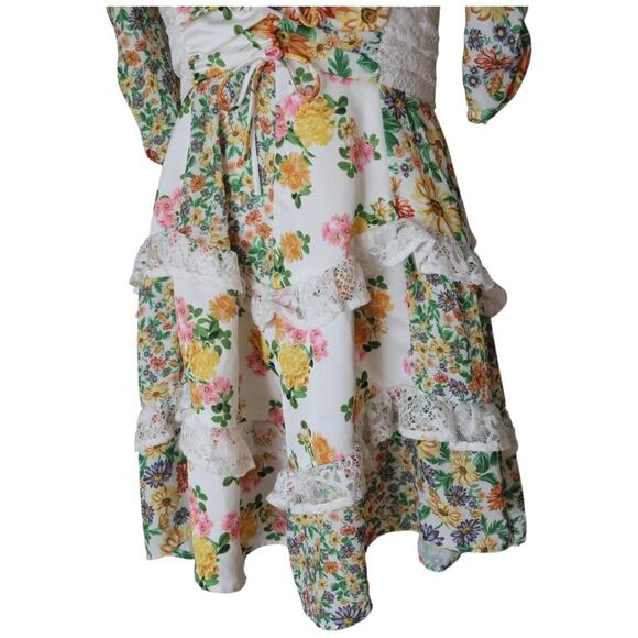 For Love and Lemons Rosalyn Mini Dress in Green Size S - Picture 5 of 16